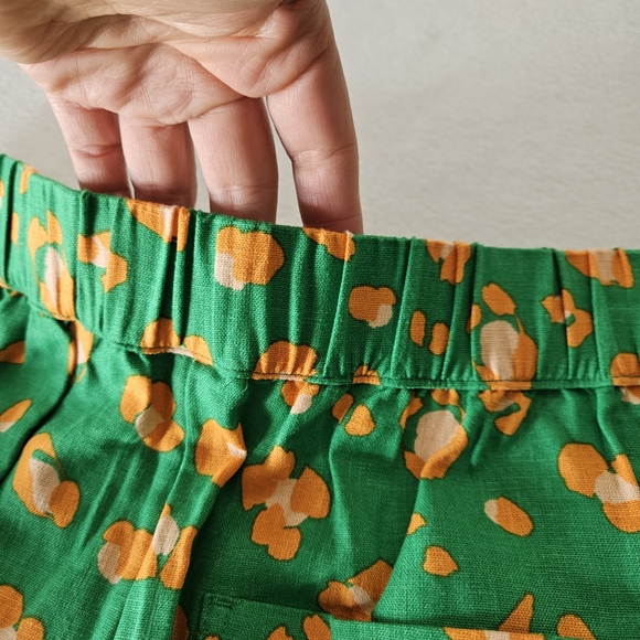 Tabitha Brown For Target Vibrant Green and Orange Women's Shorts Linen Blend - Picture 8 of 10